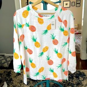 Loft pineapple lightweight sweatshirt.